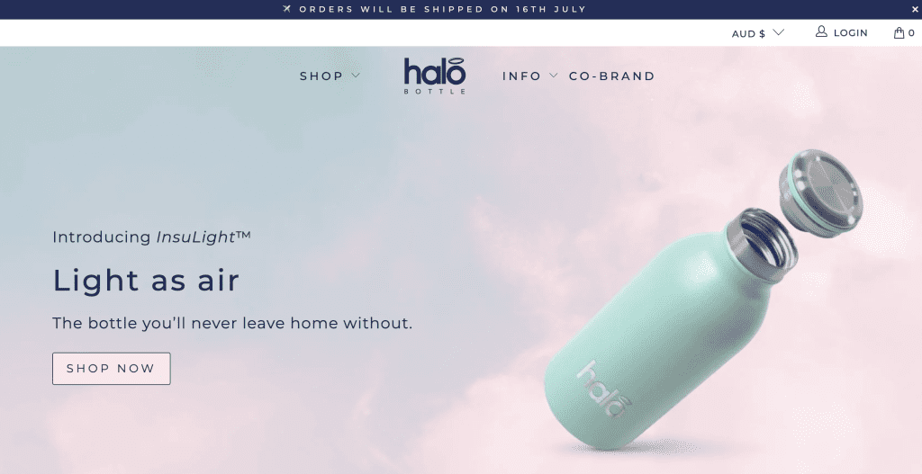 Halo Bottle is an example of a private-label store